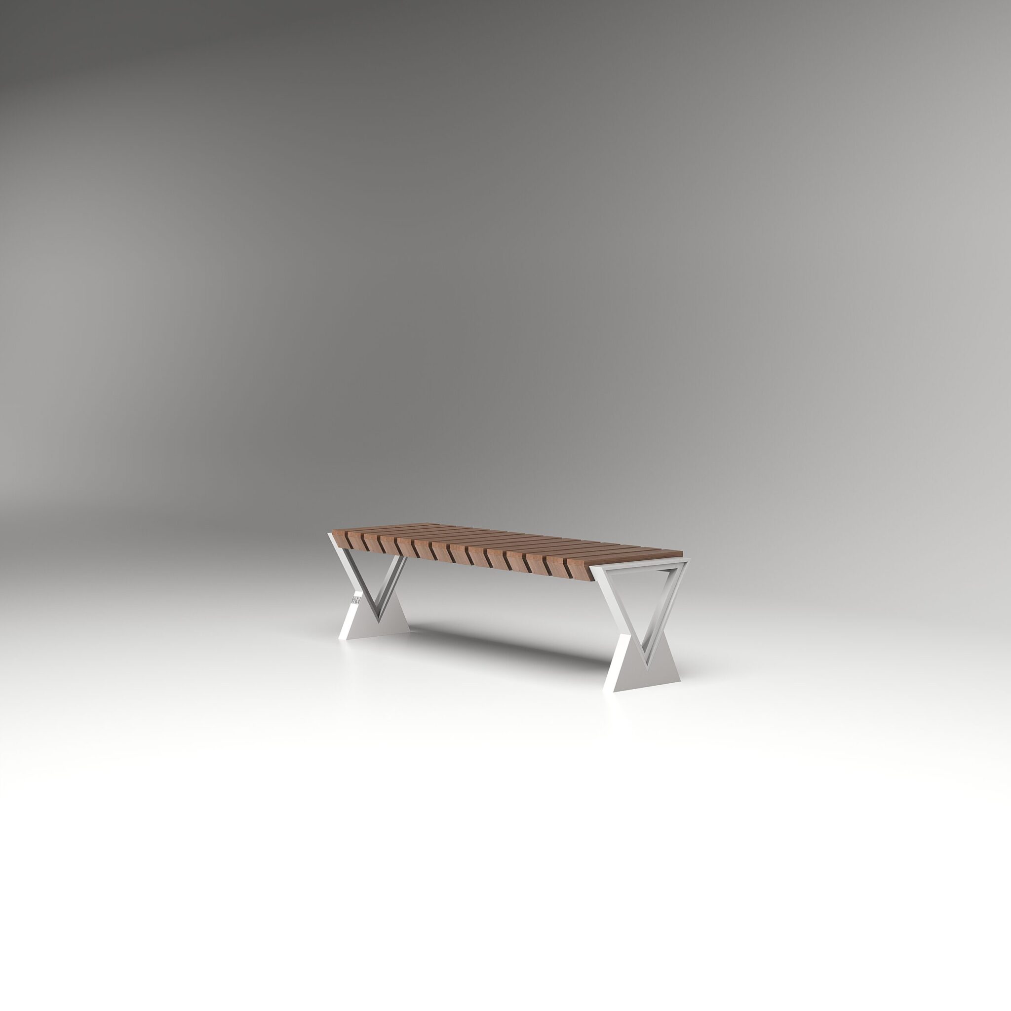 Arbat Backless Bench Studio Render - kng streets product