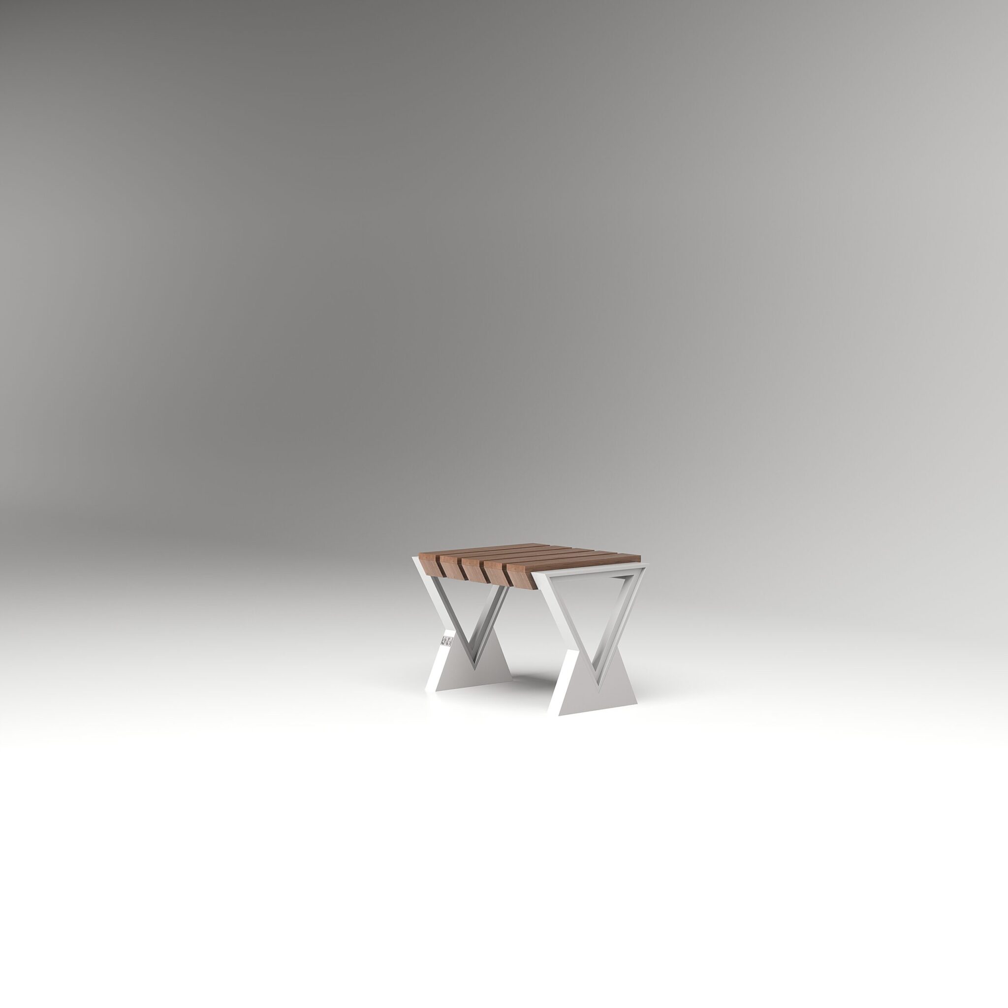 Arbat Single Bench Studio Render - kng streets product