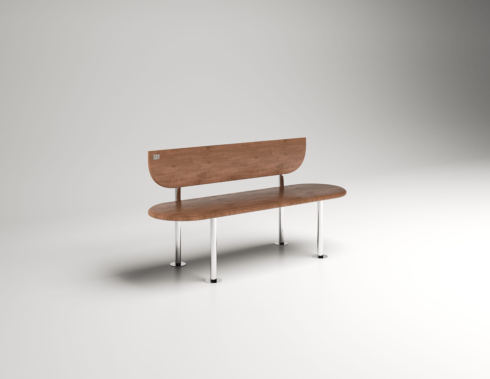 Trevi bench studio render - kng streets product