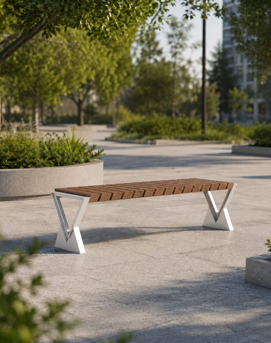 Arbat Backless Bench Render