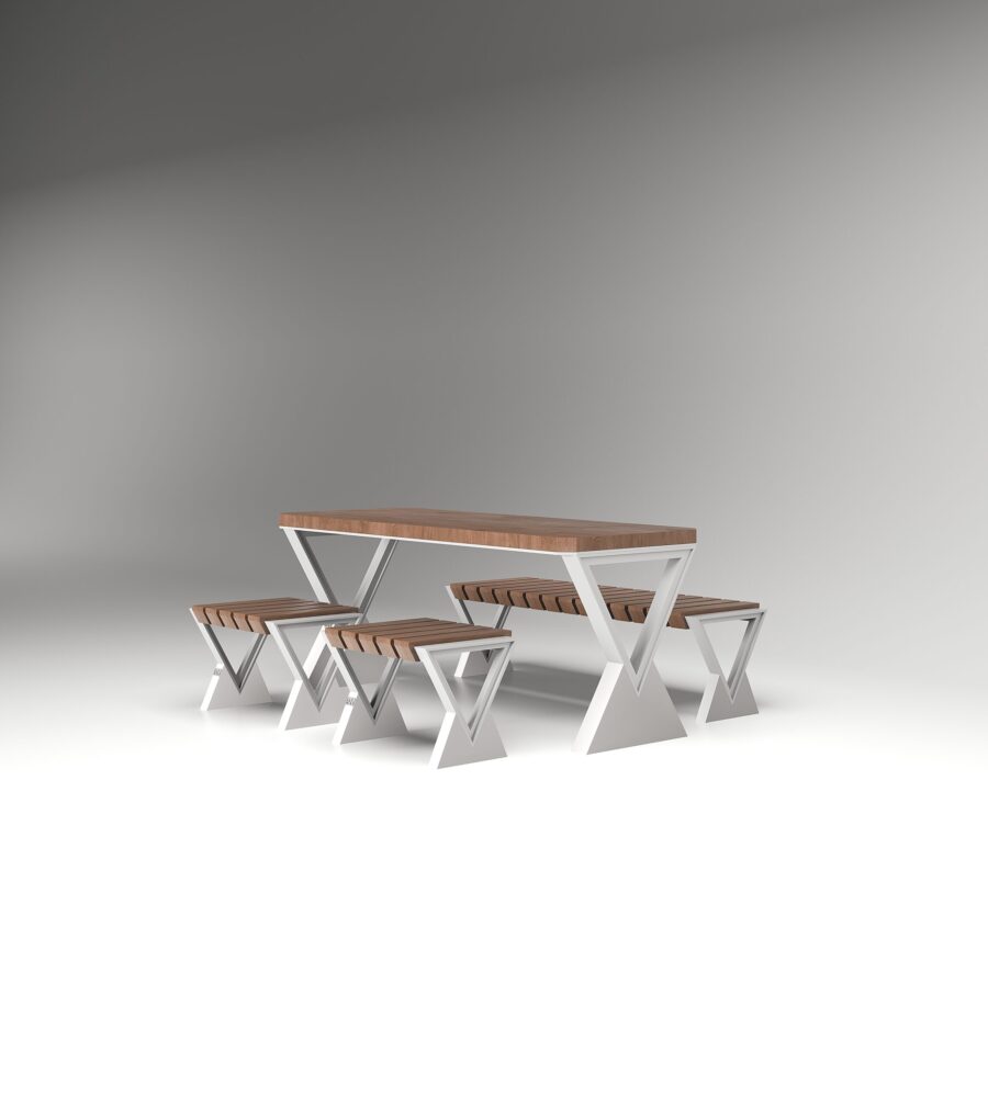 Arbat Picnic Table Studio render - kng streets product