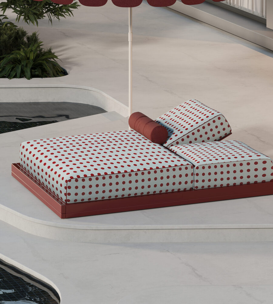 Bondi Sun Lounger Render - kng streets product
